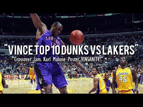 Top 10 Vince Carter dunks vs Lakers 💜💛🔥