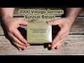 German Survival Ration Review From The Year 2000