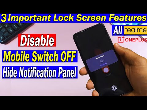 Ask password before switch off Realme Mobile | How to hide notifications bar on lock screen realme