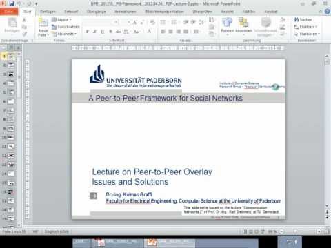 UPB-2012SS-PG - P2P Framework - 2012.04.24 - P2P-Lecture 2
