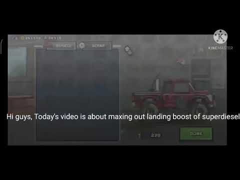 Maxing out landing boost of superdiesel - Hill climb racing 2