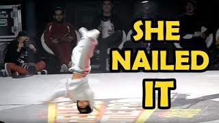 Niña pequeña en Batalla Break Dance