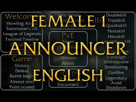LoL Voices - Global Female 1 announcer soundboard - English