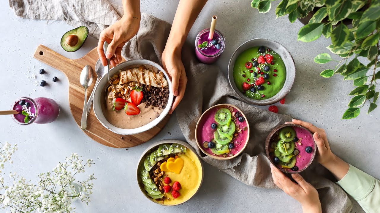 5 Breakfast smoothie bowls easy + nutritious