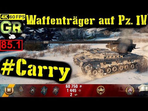 World of Tanks Waffenträger auf Pz. IV WoT Replay - 5 Kills 8.1K DMG(Patch 1.4.0)