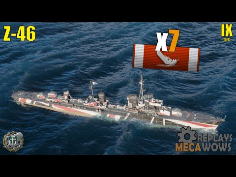 Destroyer Z-46 7 Kills & 94k Damage | World of Warships Gameplay