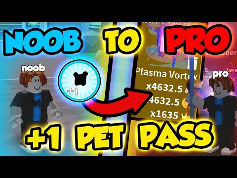 NOOB with +1 PET GAMEPASS! PRO in 1 DAY!!! | - Roblox Saber Simulator