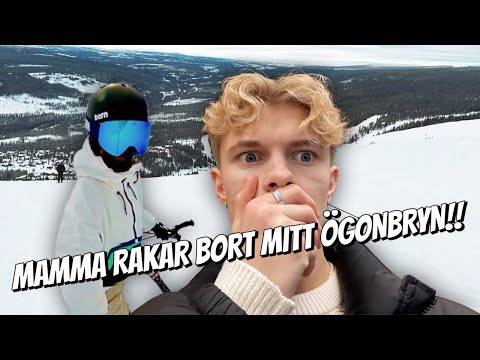 MAMMA RAKAR BORT MITT ÖGONBRYN!! | KAOS I SKIDBACKEN.