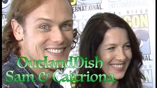 Sam Heughan  Caitriona Balfe | ComicCon2015 | Did Sam Say HONEYPOT?