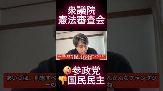 衆議院憲法審査会。参政党 国民民主  #根本りょうすけ #憲法審査会 #参政党 #国民民主