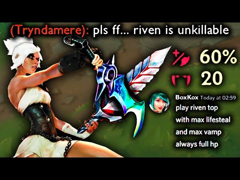 RIVEN NON-STOP FULL HP (MAX LIFESTEAL AND VAMP)