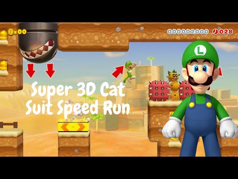 Super 3D Cat Suit Speed Run (Mario Maker 2) by Rock Lee87