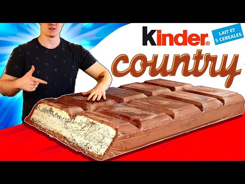 Giant Kinder Country | How to make the world's largest DIY Kinder Country by VANZAI CUISINE