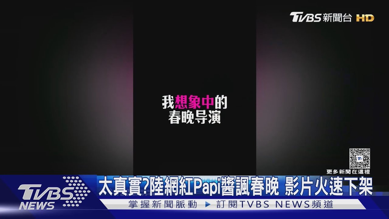 Papi醬扮導演諷春晚「斃掉」爆紅 48小時後影片被下架