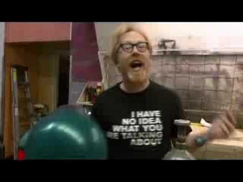 Adam Savage on Helium and Sulfur Hexafluoride