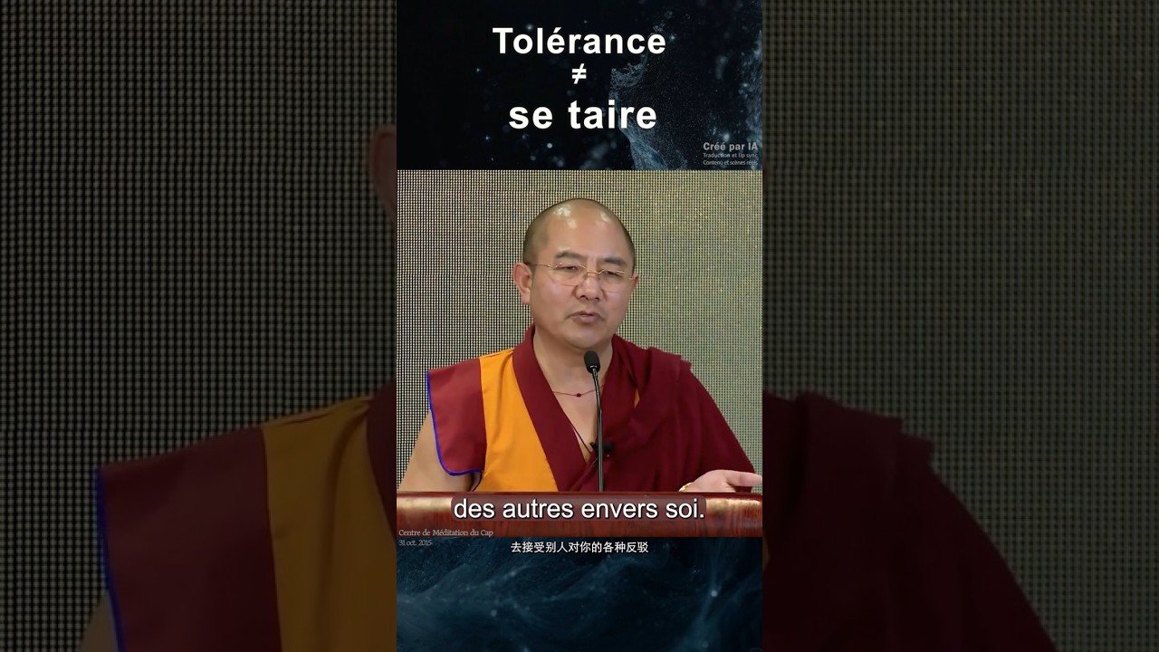 Être tolérant ne signifie pas tout accepter sans rien dire | 宽容并不意味着忍气吞声地接受一切 （Khenpo Sodargye）