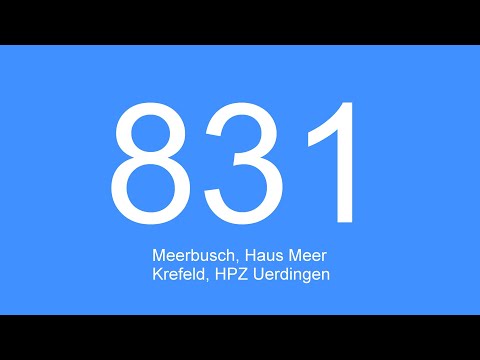 [Video] Linie 831 | Meerbusch, Haus Meer - Krefeld, HPZ Uerdingen | 2021