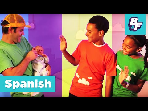 Learn Spanish - say hello with BASHO & FRIENDS! Buenos dias is hello in Spanish - LIVE