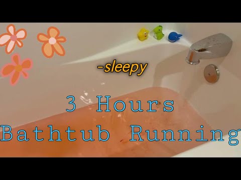 3 Hours Bathtub Running ASMR - White Noise for Sleep - Water Color Changing Tablets and Bath Toys ❤️