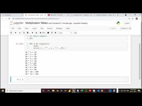 Multiplication Tables In Python Python Tutorial Series 2