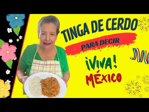 Tinga de Cerdo, fácil, rapido y deliciosa, para comer en Tacos, tostadas o con arroz.