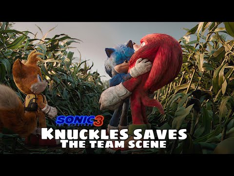 Knuckles saves Tails and Sonic - Sonic the hedgehog 3