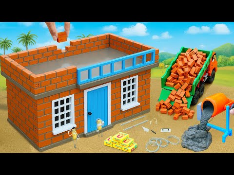 DIY Paper House Collapsed in Strong Wind | Rebuilding a Solid Brick & Cement Home