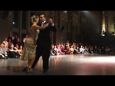  Sebastian Arce  and  Mariana Montes  are  dancing  at  Antwerpen Tango Festival  in  2016
