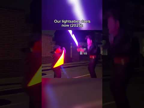 OUR SABER DUELS THEN (2016) VS NOW (2025) #starwars #lightsaber #lightsaberduel