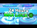 Rolling with MAX LUCK 🍀 for 24 Hours  │ Blade Ball