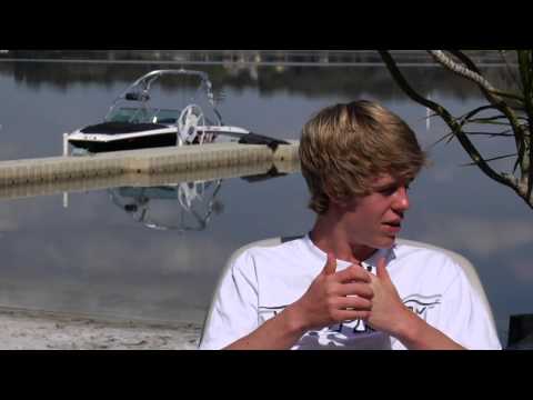 Daniel Powers goes wakeboarding