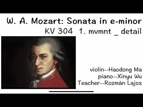 W. A. Mozart: Violin Sonata in E minor  KV 304 (first movement)
