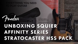 Video thumbnail for Unboxing The Squier Affinity HSS Stratocaster Pack | Fender by Fender