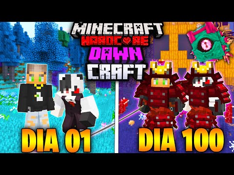 I SURVIVED 100 DAYS IN MINECRAFT HARDCORE DAWNCRAFT IN DUO - THE MOVIE