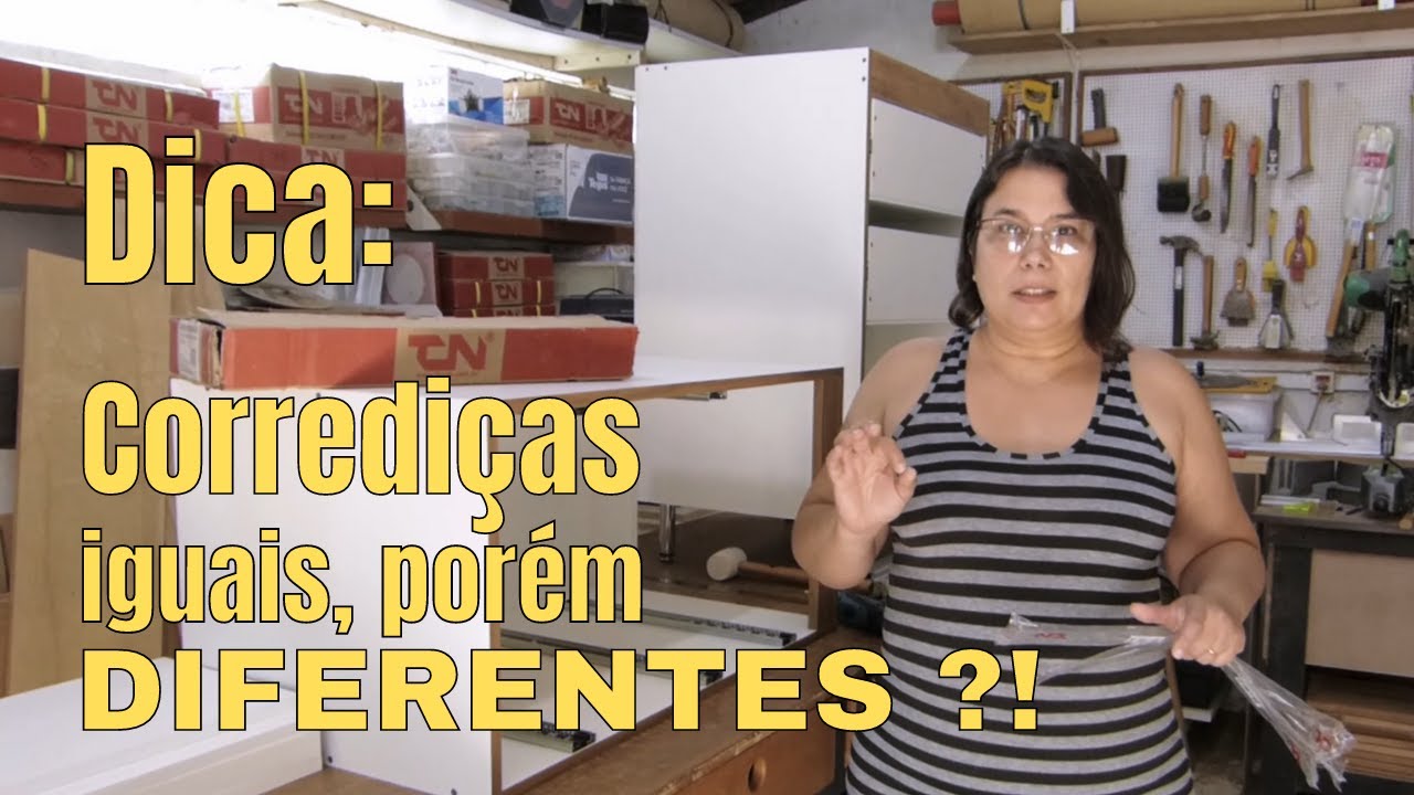 Diferença em corrediças telescópicas FGVTN