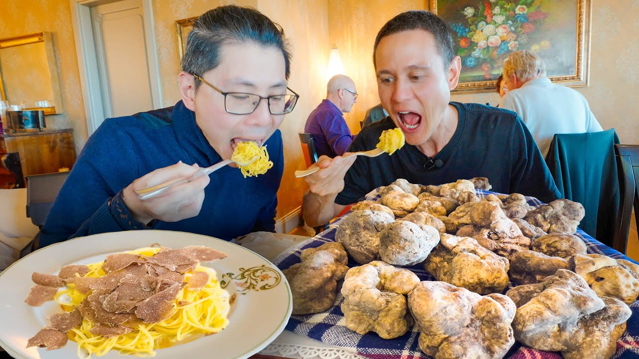 Best Italian Food in Alba, Italy!! World’s Best White Truffle Pasta!