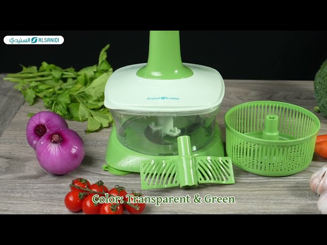 قطاعة الخضروات والفواكة 20.2*30 سم 1.5 لتر- تقطيع سريع وسهل، توفير مساحة عند التخزين، مناسب للاستخدام خارج المنزل،ضمان سنتان