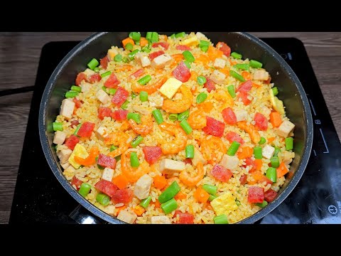 CƠM CHIÊN DƯƠNG CHÂU - Cách làm cơm chiên dương châu giòn khô tơi mềm ngon - Tú Lê Miền Tây