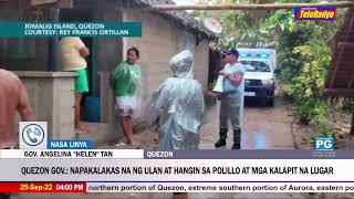 Quezon Gov.: Napakalakas na ng ulan at hangin sa Polillo at mga kalapit na lugar | 25 Sept 2022