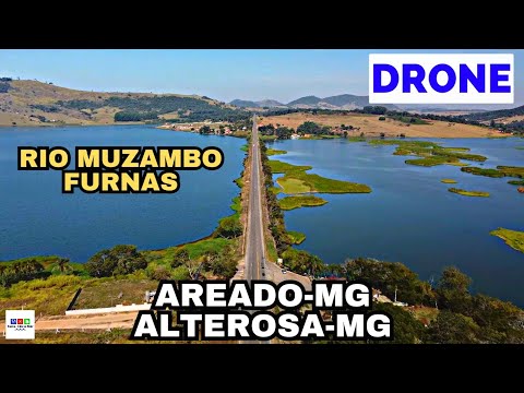 DRONE NO RIO MUZAMBO EM FURNAS - DIVISA AREADO-MG / ALTEROSA-MG [4K]