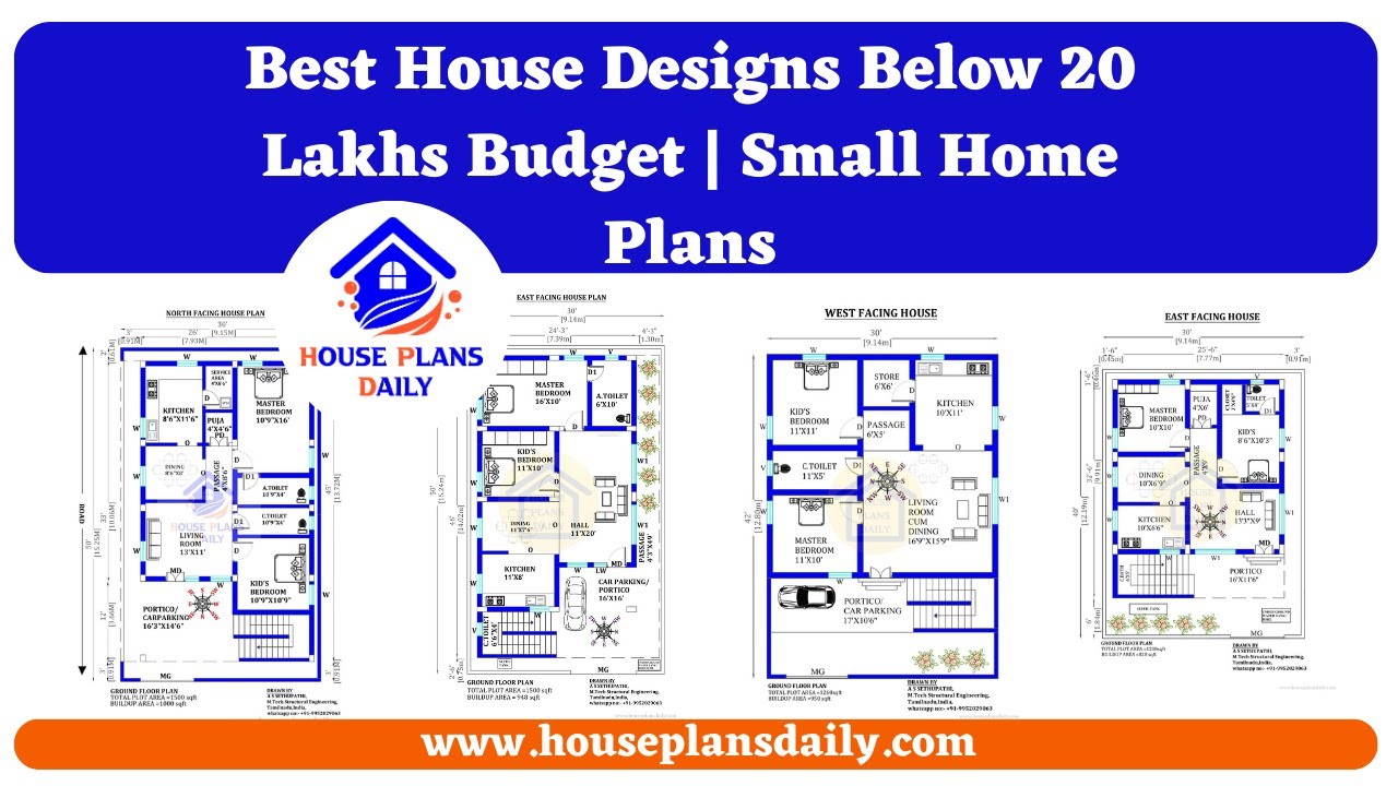 Best House Designs Below 20 Lakhs Budget | Small Home Plans