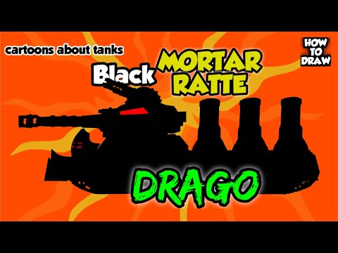 How To Draw Cartoon Tank Hybrid Black Mortar Ratte Drago - Cartoons About Tanks