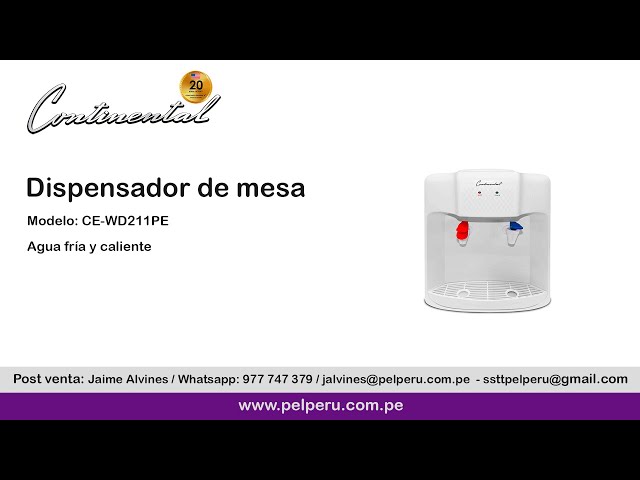 Vídeo relacionado con Dispensador de agua caliente y fría AUYART, estilo simple y práctico, negro y blanco, 550 W, 4,5-18,9 L