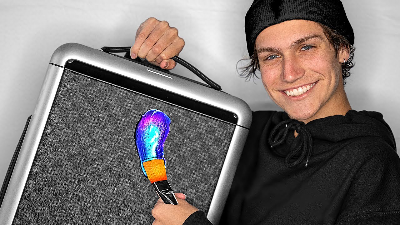 Surprising LilHuddy & Charli D'Amelio With 10 Custom Louis Vuitton Bags!! 💼🎒 ft. TikTok, Addison Rae