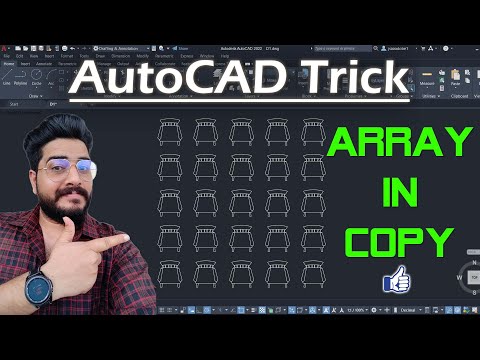 AutoCAD Tricks || ARRAY IN COPY || Use Array Command in Copy Command AutoCAD Hack
