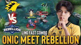 ONIC ESPORTS MEET REBELLION IN RANK GAME | LING FAST COMBO