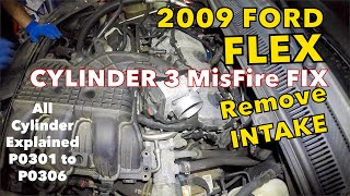 2009 Ford Flex Flashing check engine car shakes cylinder 3 misfire new coil & spark plug code p0303