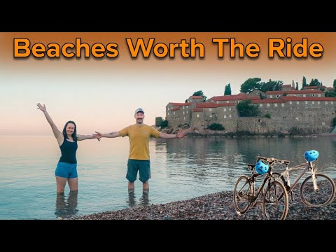 We Biked To The BEST Beaches in Budva (plus Sveti Stefan at SUNRISE)