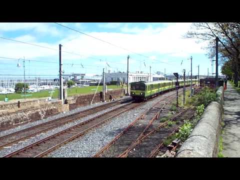 Irish DART EMU Class 8100 Departing Dun Laoghaire HD