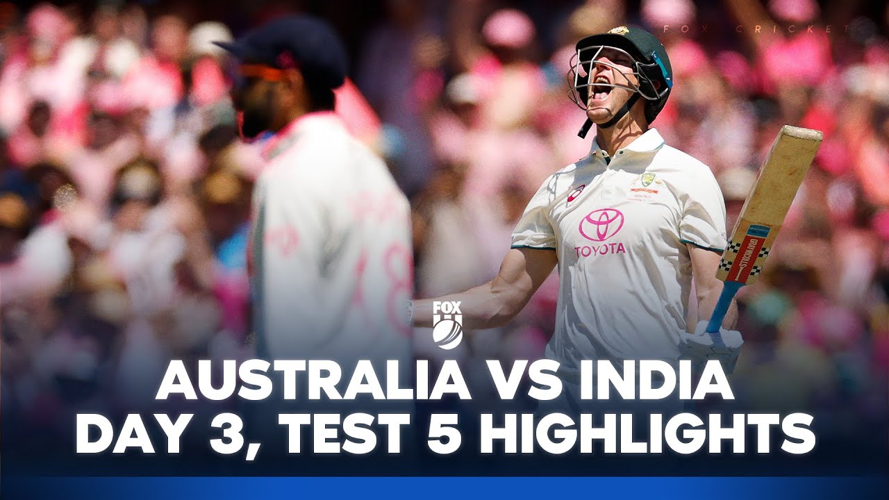 Australia v India - Fifth Test, Day 3 Highlights I 05/01/25 I Fox Cricket
